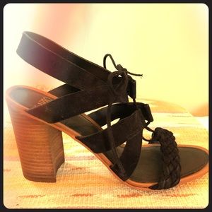 Franco Sarto Sierra Lace-up Block Heel Sandal
